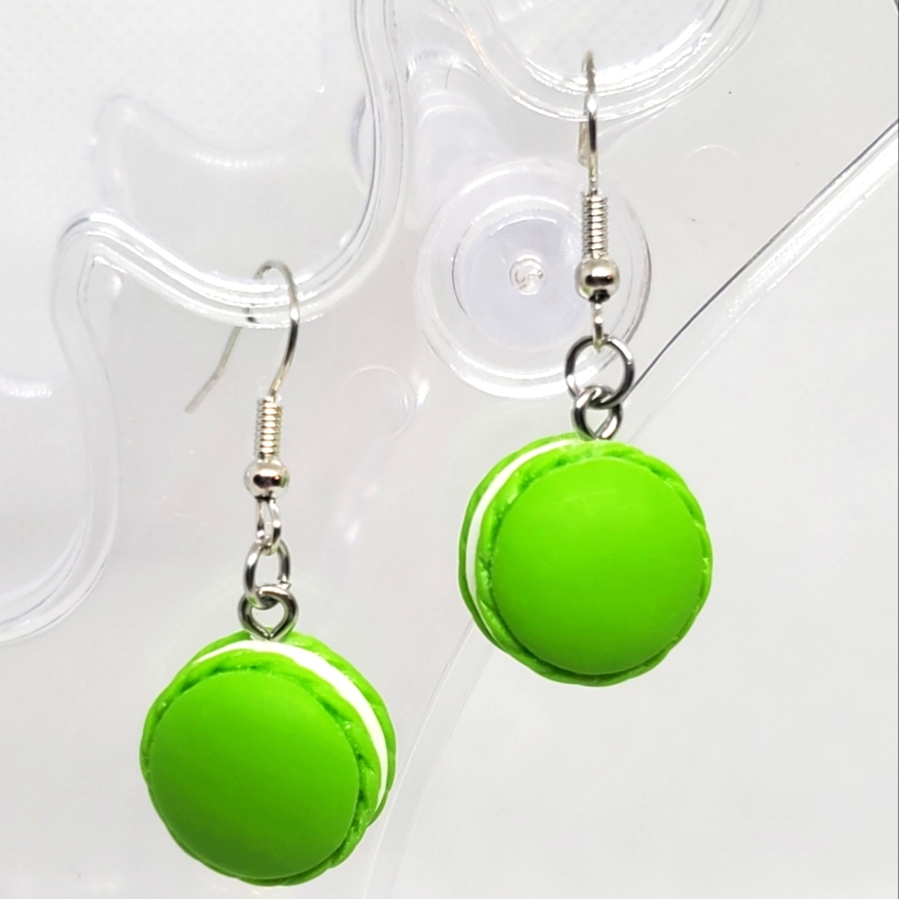 7/$10 Macaroon Cookie Earrings, New